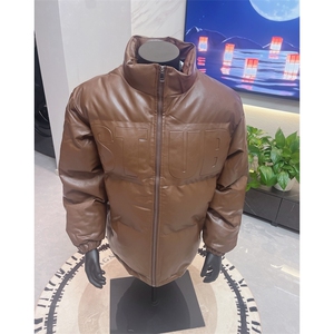 档口图 立领钢印棉衣PU皮棉服棉袄M2883-特P100图片