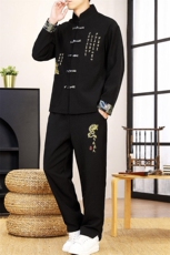 风套装刺绣盘口男套装，男装休闲套装，星座1206（原A206）