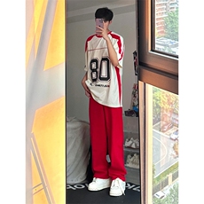 24年春夏季水洗高街vibe直筒宽松阔腿五色牛仔裤NZ2310-P55控78，男装牛仔裤，星座1002-1