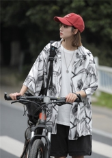 夏季冰丝印花短袖情侣衬衫外套，男装衬衫，电商A430（原星座702）