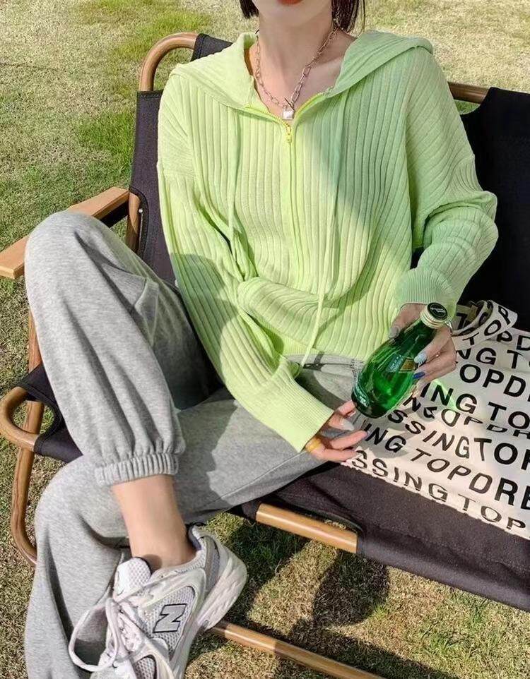 马卡龙针织外套配T恤美丽哦！，女装T恤，丽薇塔