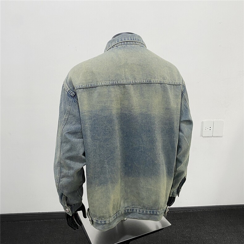 美式高阶痞帅外套复古做旧百搭宽松情侣夹克J3188680特批65,男装夹克,电商A247