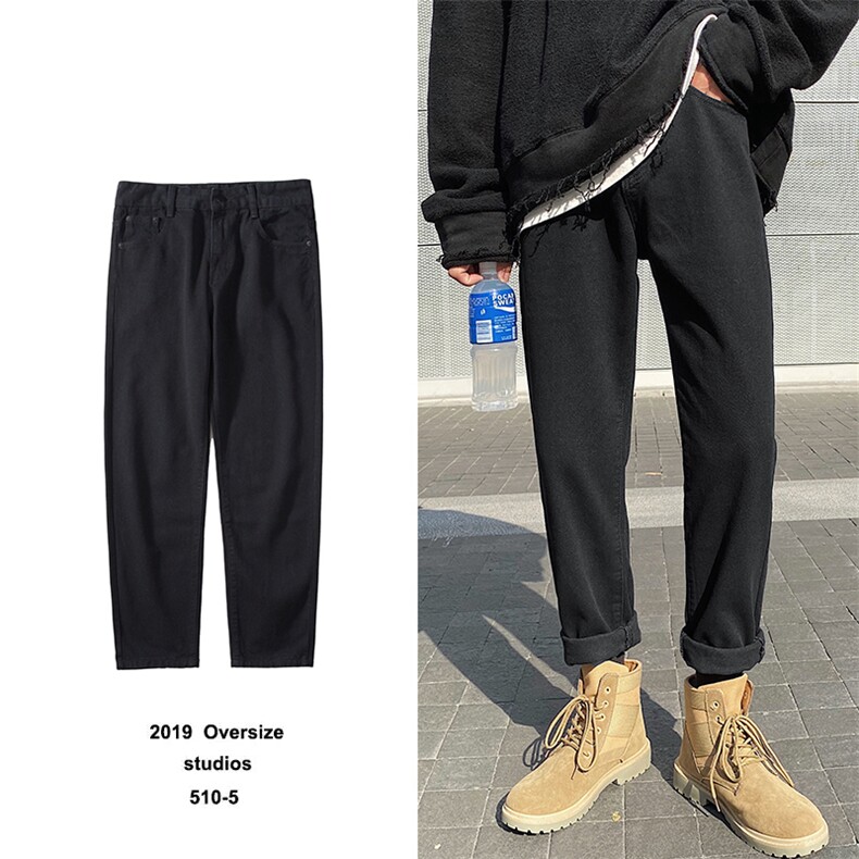 XZ510-5-KK12P55控价68秋季新款纯色修身街头休闲牛仔裤，男装牛仔裤，星座510-5