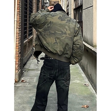 迷彩棉服男款冬季ma1飞行员夹克连帽假两件棒球服外套MG01，男装夹克，星座1116A（原606A-3）