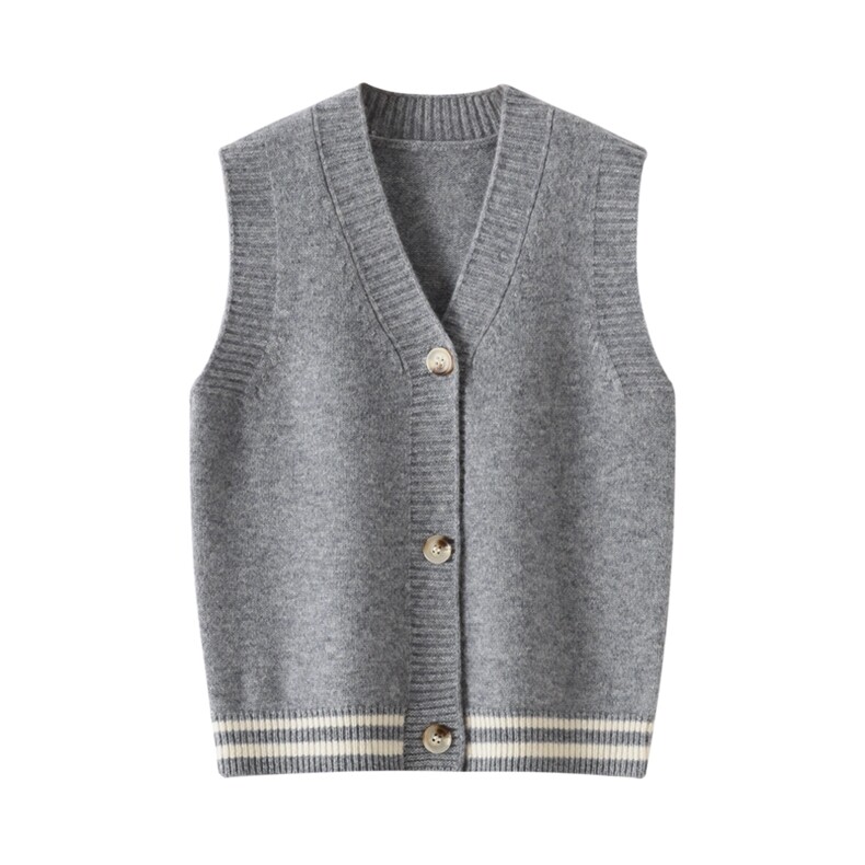 儿童羊毛开衫马甲时尚美观秋冬保暖，童装马夹/背心，牧戎奢羊绒