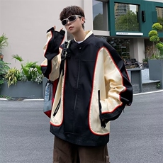 朴宰范同款机车外套男痞帅高级感赛车服情侣飞行夹克1226-P70，男装夹克，星座910-5