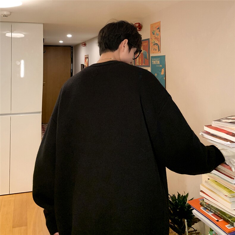 特批港风秋冬时尚字母印花休闲圆领百搭毛衣A247-M839特批45控68,男装针织衫/毛衣,电商A247