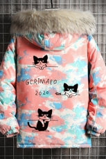 MC49095-P135日系潮衣男大码派克服男工装服外套袄网格，男装棉衣，电商A040A