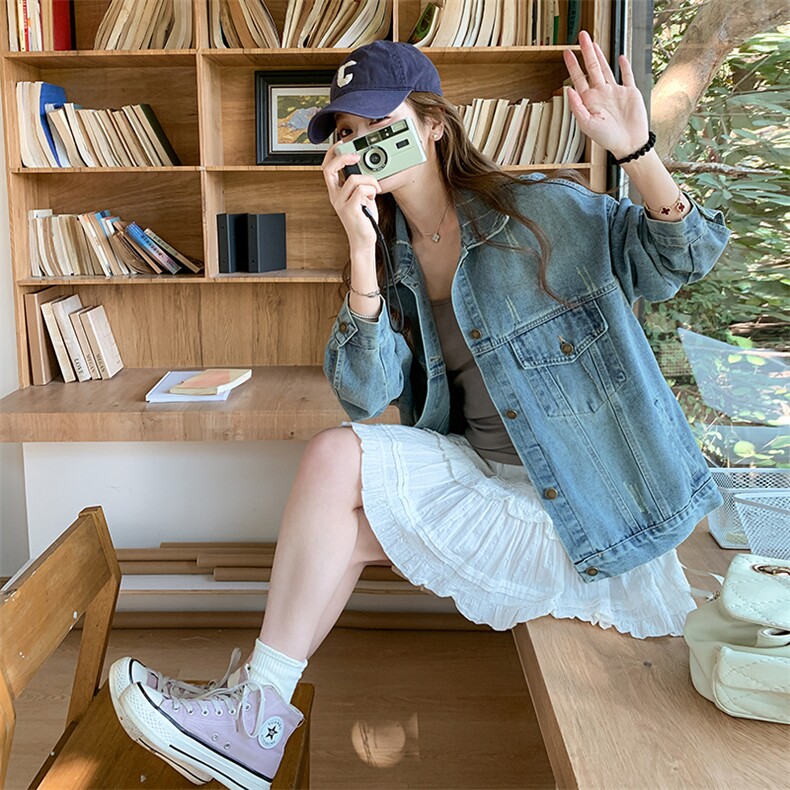2025秋款现货韩版猫爪牛仔外套2C090-1826-P135-K188,女装短外套,2C090
