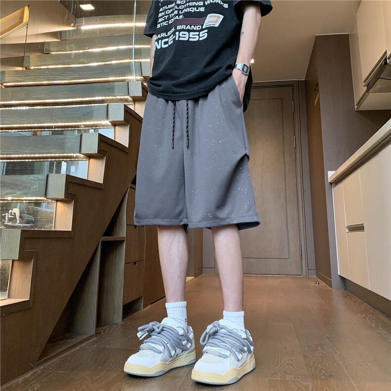 满天星运动短裤男士夏季宽松大码休闲速干五分中裤子K6329-P35,男装牛仔裤,星座412-2