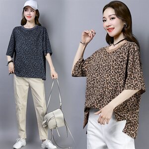 花色T恤时尚简约短袖圆领显瘦2021年春季,女装T恤,小林双子