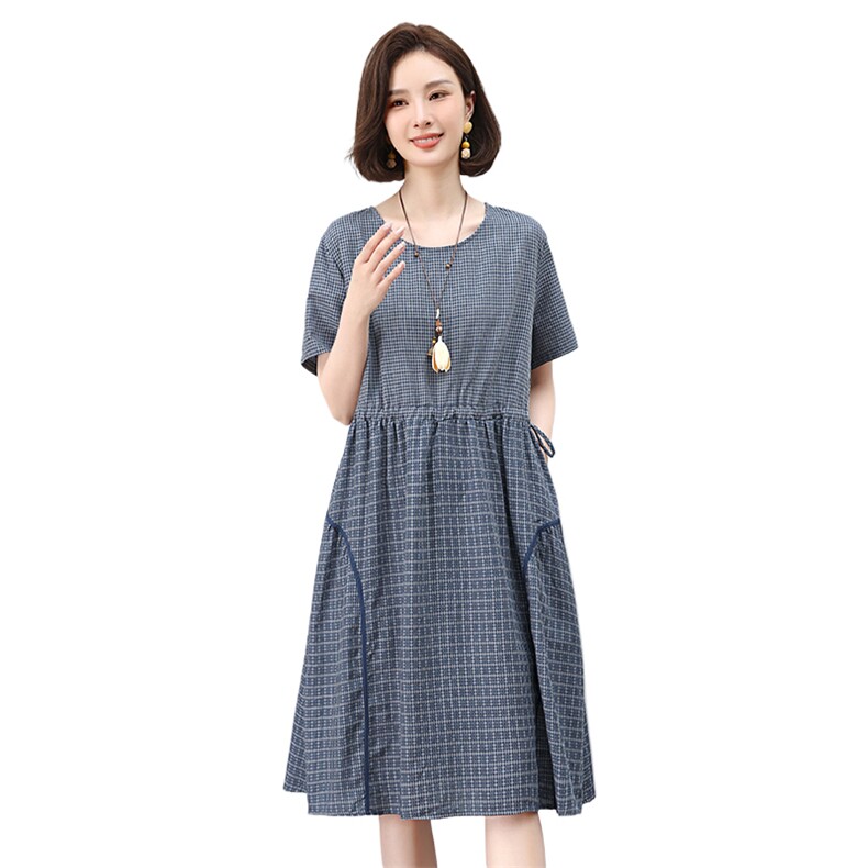 叶笙衣2539包边小格子连衣裙,女装连衣裙,叶笙衣