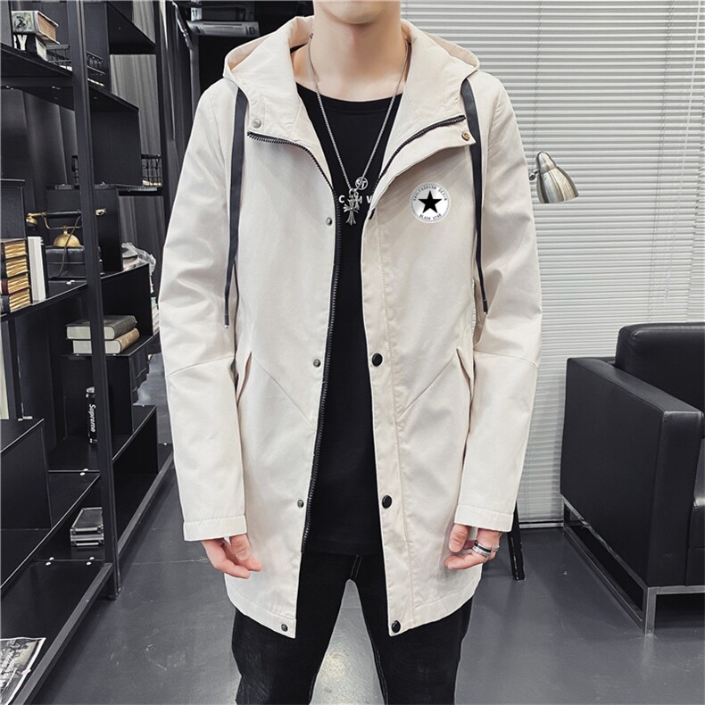 长期有货2021春秋中长款连帽风衣夹克休闲大码男外套9531-P80,男装卫衣,星座217-4