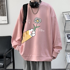 麂皮绒卫衣男大码重磅长袖t恤男JW81265-P35，男装卫衣，电商A040