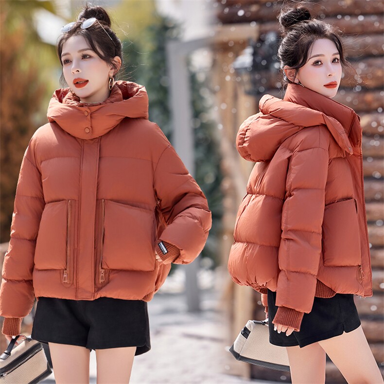 2024冬季新款时尚潮流女装羽绒服宽松显瘦短款外套保暖轻薄百搭上衣，女装羽绒服，浪花E族（衣布洛）
