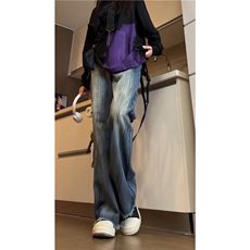 抖音品质秋季新款美式复古水洗渐变牛仔裤B315-K24285-特p45-控88，男装牛仔裤，电商B315