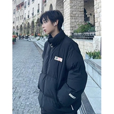 潮牌美式复古字母面包棉服男冬季情侣高街棉衣外套MC07，男装棉衣，星座1116A（原606A-3）