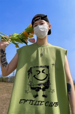 华夫格背心直播高品质重磅220克海绵宝宝印花HB7147-P25控38，男装背心/马甲，星座508（原C305）