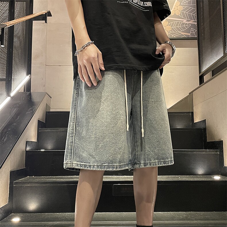 牛仔短裤宽松休闲潮流高街学生五分裤DK502P45,男装牛仔裤,电商D325