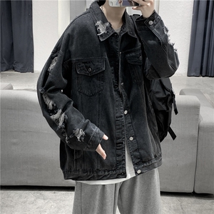 JK629-P70-控98 现货破洞牛仔夹克外套图片