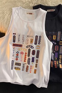男大码港风310克重磅无袖背心  TX1502 P35限58图片