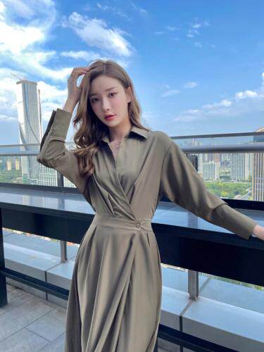 【东方名裳】秋季新款时尚简约风格连衣裙，女装连衣裙，东方名裳