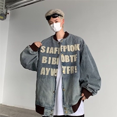 【有货】DN3355-P78春秋学院风重工字母贴布棒球服夹克外套男女，男装夹克，星座603-2