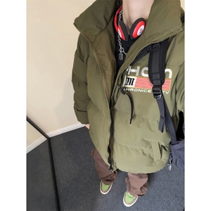 冬季新款美式潮流印花保暖加厚冲锋棉服外套MY23401特批70控118