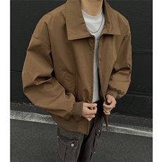 黑墙春季翻领飞行服夹克短款外套男装宽松外套春装拉链衫S384特68，男装夹克，电商A233-1