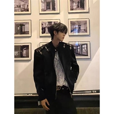 秋季小众解构垫肩西装男潮暗黑飞机扣痞帅拉链夹克外套XJK661，男装夹克，星座208-5
