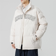 冬季新款韩版印花字母棉衣宽松保暖加厚立领棉服外套MY9066-P100，男装棉衣，电商A128