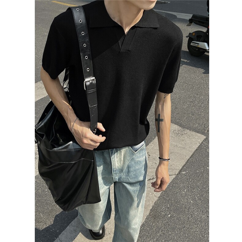 夏季新款纯色针织打底POLO衫PL2565-特批25控48,男装Polo衫,电商A072