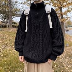 美式街头设计感圆领毛衣男慵懒风休闲针织衫鹿毛绒SD386P53，男装针织衫/毛衣，星座1116-2