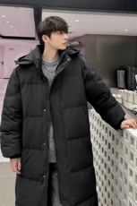 情侣羽绒服男冬季新款港风宽松连帽长款保暖外套YR921-P190，男装羽绒服，星座214-3