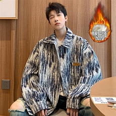 加绒冬季银狐绒棉服男休闲小香风外套J683J加绒-特P63控108，男装棉衣，电商A001