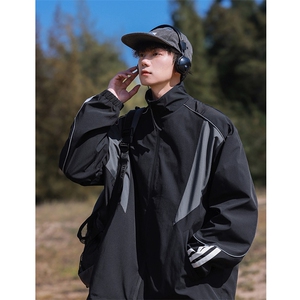 春季新款中性风三防户外夹克男立领冲锋衣外套DSA157B-JK1563-P75图片