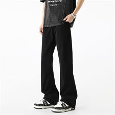 微喇牛仔裤男款夏季半松紧潮流美式vibe复古XZ201-7110P42，男装牛仔裤，星座201