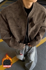 扎染正肩PU皮衣大码美式加棉夹克外套男J5238J加棉-特批90控158，男装夹克，电商A001-1