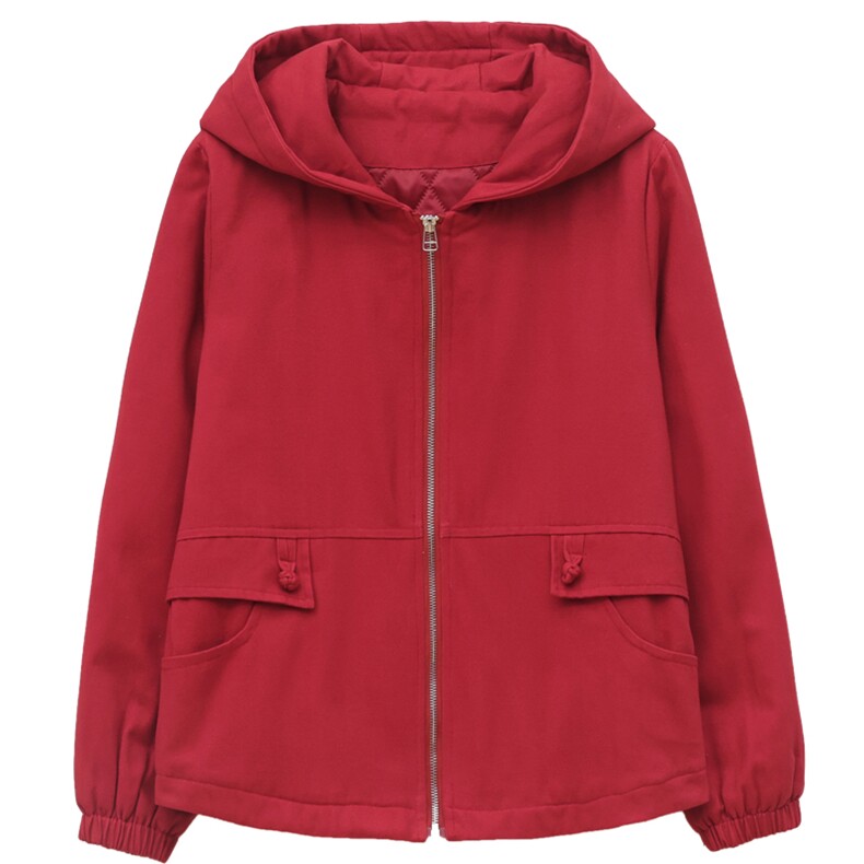 时尚保暖连帽棉服女短款宽松显瘦加绒外套冬季新款韩版百搭上衣,女装棉衣/棉服,依恋蒂丝