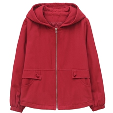 时尚保暖连帽棉服女短款宽松显瘦加绒外套冬季新款韩版百搭上衣，女装棉衣/棉服，依恋蒂丝