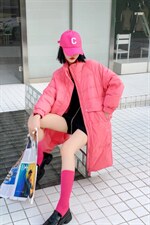 [现货]欧版立领中长款羽绒服，女装羽绒服，名依人