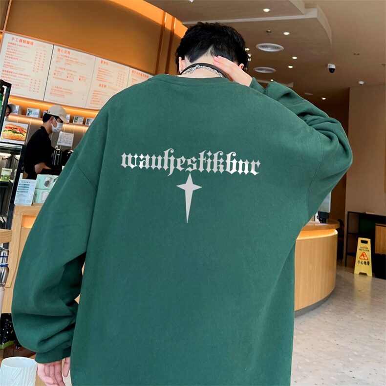 ！ 圆领卫衣港风长袖T恤男外套男WY161-P28图片