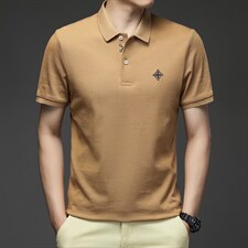 polo衫短袖男夏季潮牌2023新款半袖上衣宽松翻领t恤男，男装T恤，电商B212（原钱塘6029）