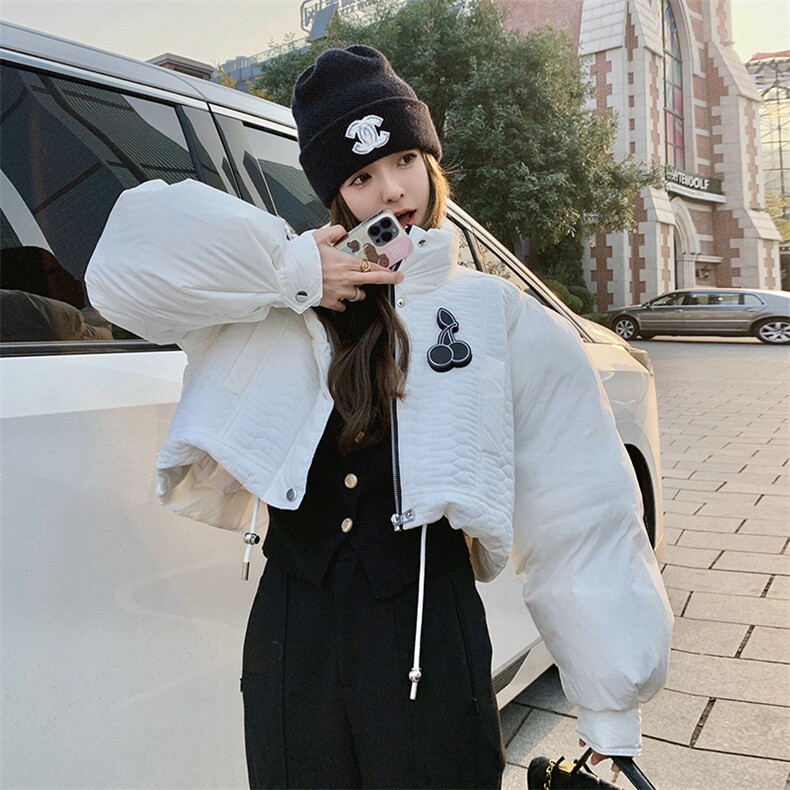2024现货.精品工艺[樱桃90白鸭绒]小众短款羽绒服2C220档P285K429,女装羽绒服,2C220