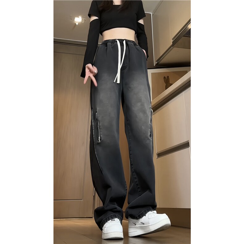 抖音品质春季新款美式复古水洗宽松牛仔裤B315-K24006-p65控88,男装牛仔裤,电商B315