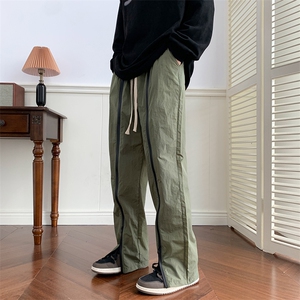 美式机能冲锋裤男秋款ins高街宽松工装裤休闲长裤K099-P40图片