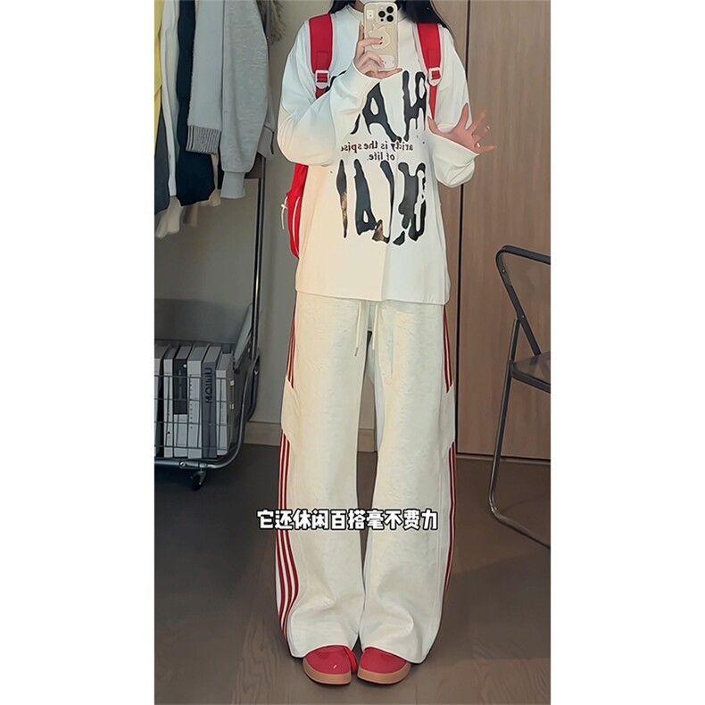 春季薄款美式条纹三条杠运动卫裤直筒休闲长裤C62172-TP30不,男装休闲裤,电商A102