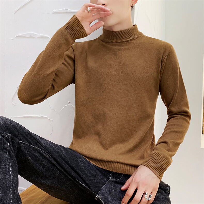 2024主推光板半高领男士百搭毛衣纯色潮流大卖-M815-P19,男装针织衫/毛衣,星座1105