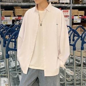 日系港风新款潮牌ins百搭长袖衬衣宽松慵懒风bf衬衣 W1127-P38图片