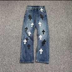 网图慎用NZ011-P52美式高街克家十字架牛仔裤男，男装牛仔裤，星座403（原603-1）